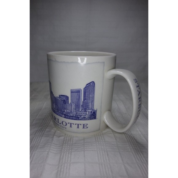 Starbucks Coffee Cup Architecture Series Mug Charlotte NC 2007 Queen City 18 oz - Picture 3 of 9
